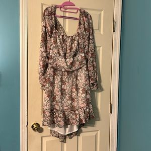 Women’s floral dress, 2XL, worn 2x and dry cleaned after each use